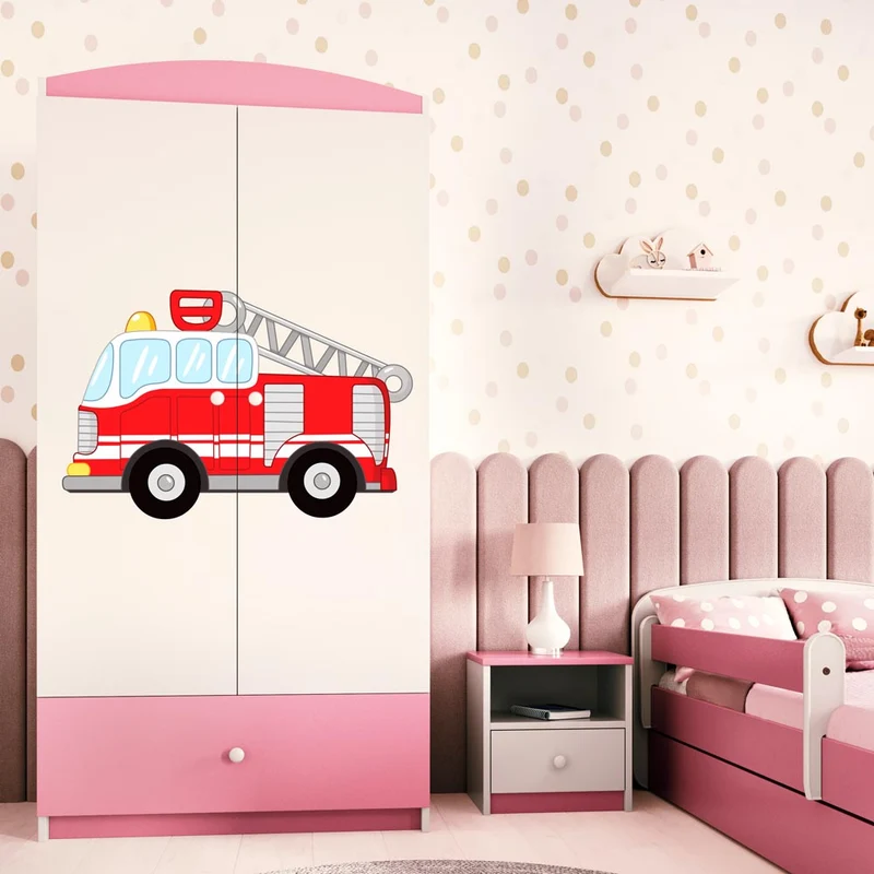 Kleiderschrank für Kinder Sweetdreams, Feuerwehr Motiv