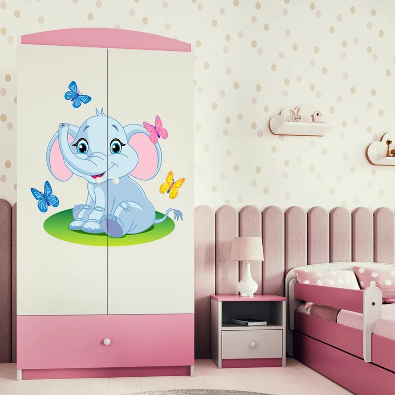 Kleiderschrank für Kinder Sweetdreams, Elefant Motiv
