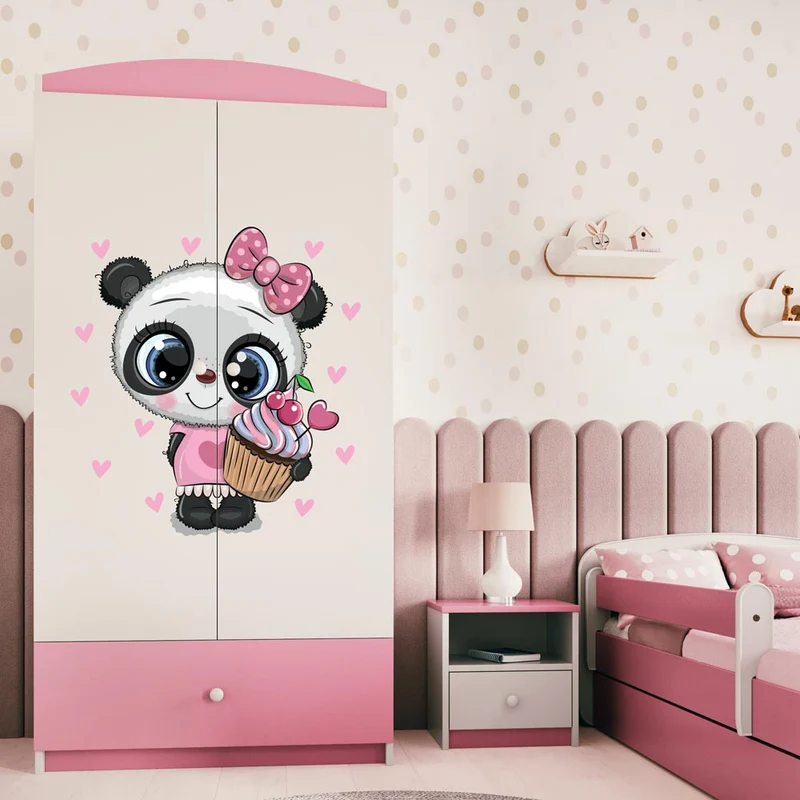 Kleiderschrank für Kinder Sweetdreams, Panda Motiv