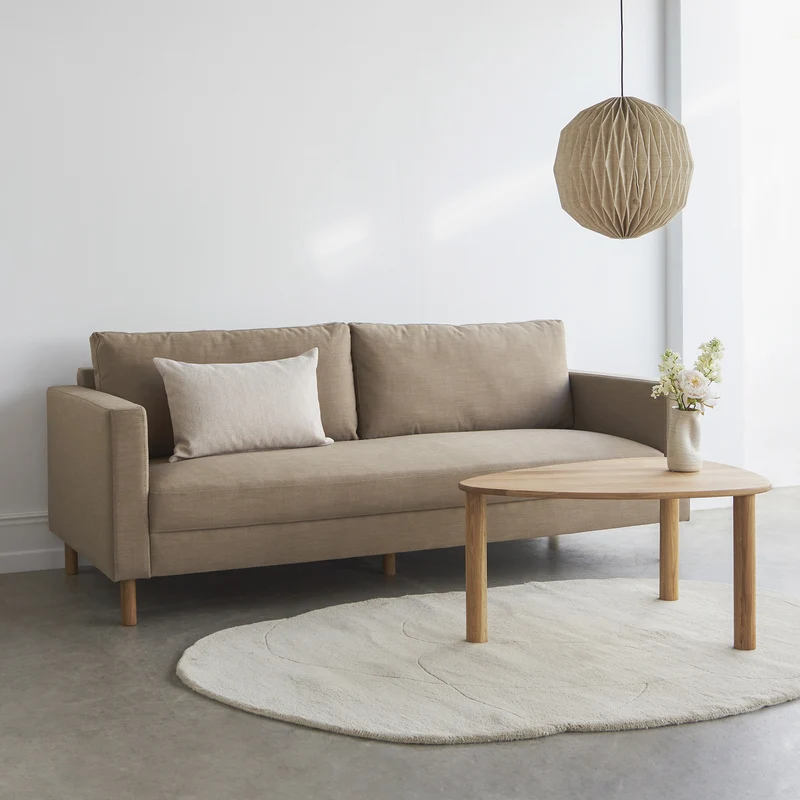 Stapleton II 3-Sitzer Sofa - Eichenbeine
