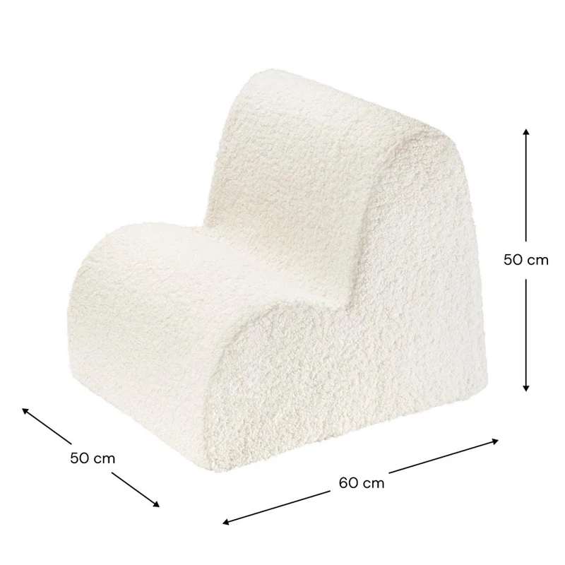 Sessel Wolke aus Teddy-Stoff