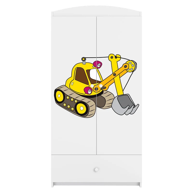 Kleiderschrank für Kinder Sweetdreams, Bagger Motiv