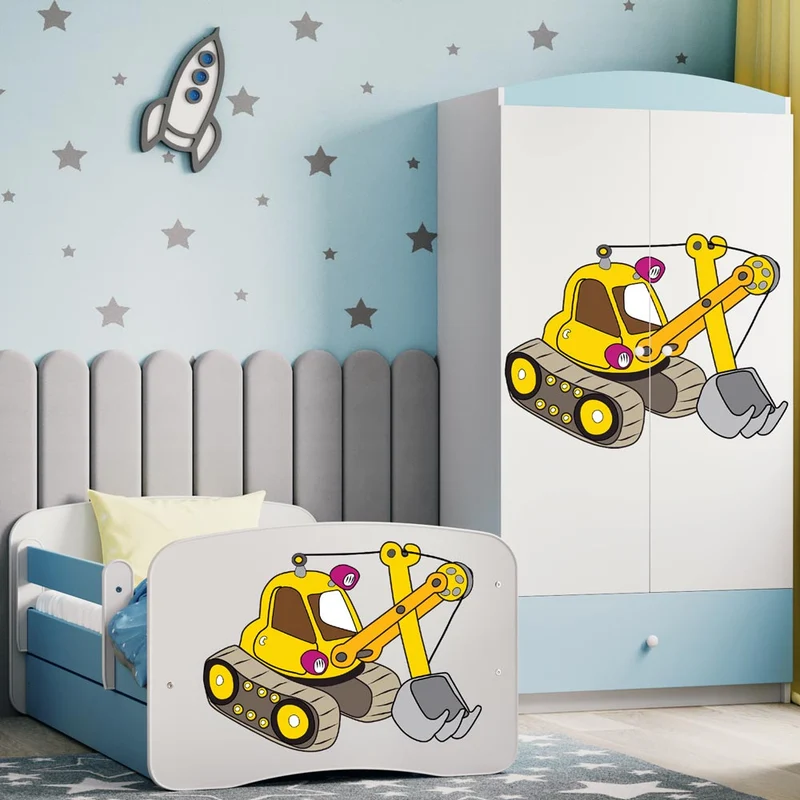 Kleiderschrank für Kinder Sweetdreams, Bagger Motiv