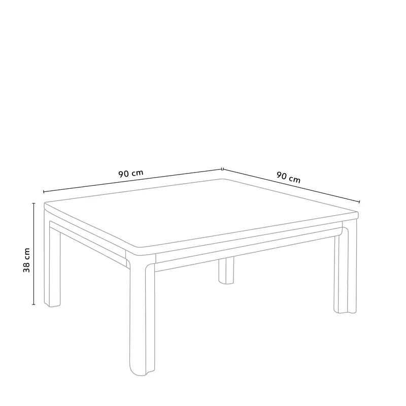 New Carver Sofatisch 90x90 cm – Furnier