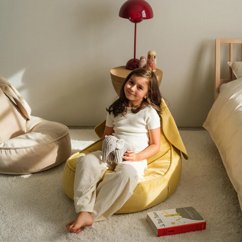 Hasen-Beanbag Samt Honig