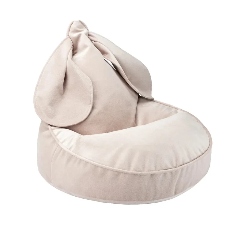 Hasen-Beanbag Samt Beige
