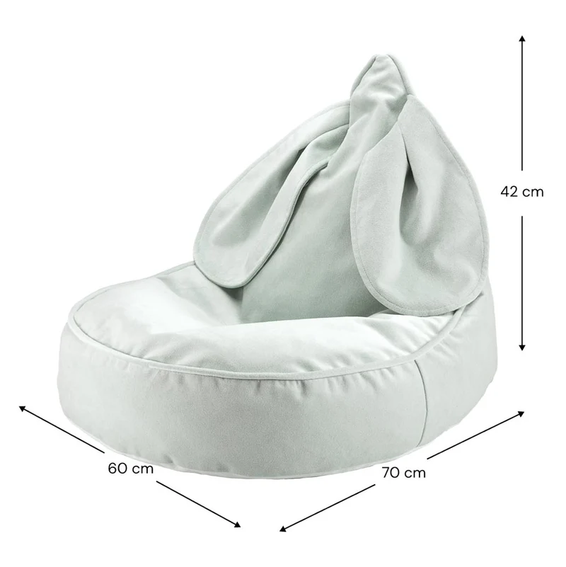 Hasen-Beanbag Samt Jade