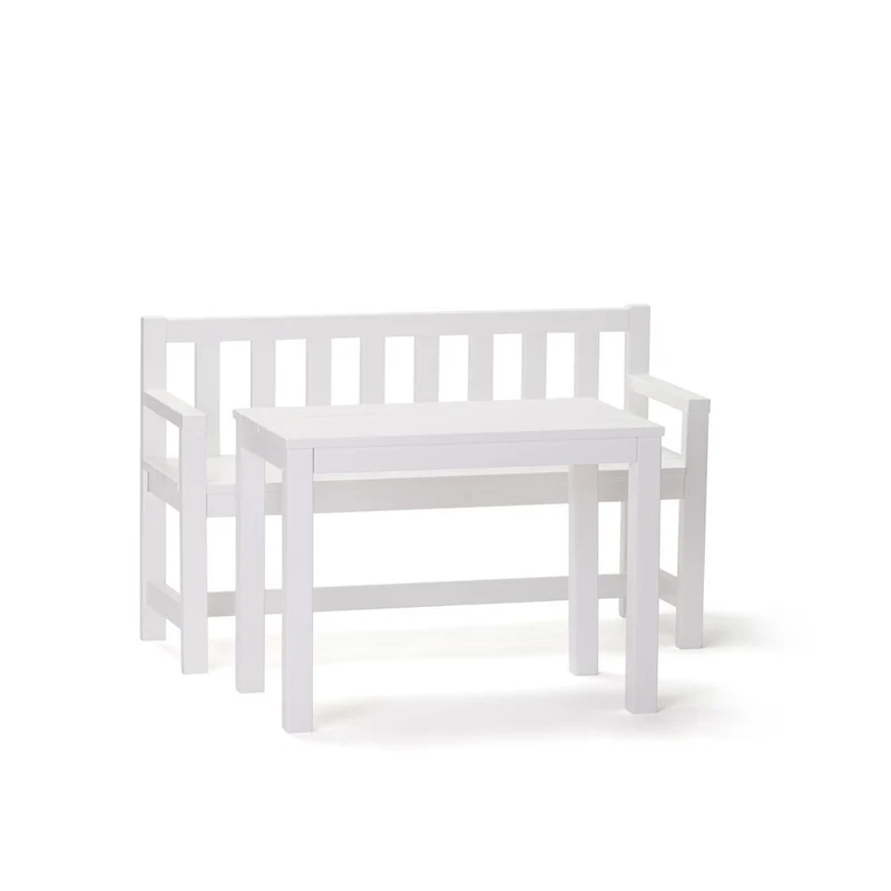 Sitzset aus Bank & Tisch, Kiefernholz