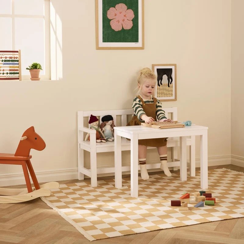 Sitzset aus Bank & Tisch, Kiefernholz