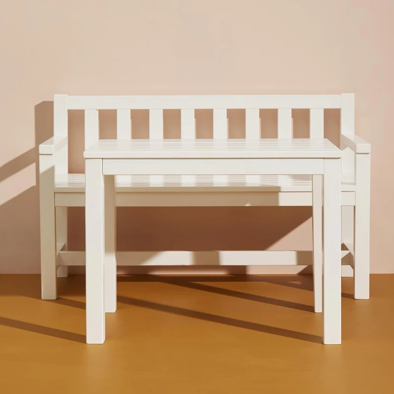 Sitzset aus Bank & Tisch, Kiefernholz
