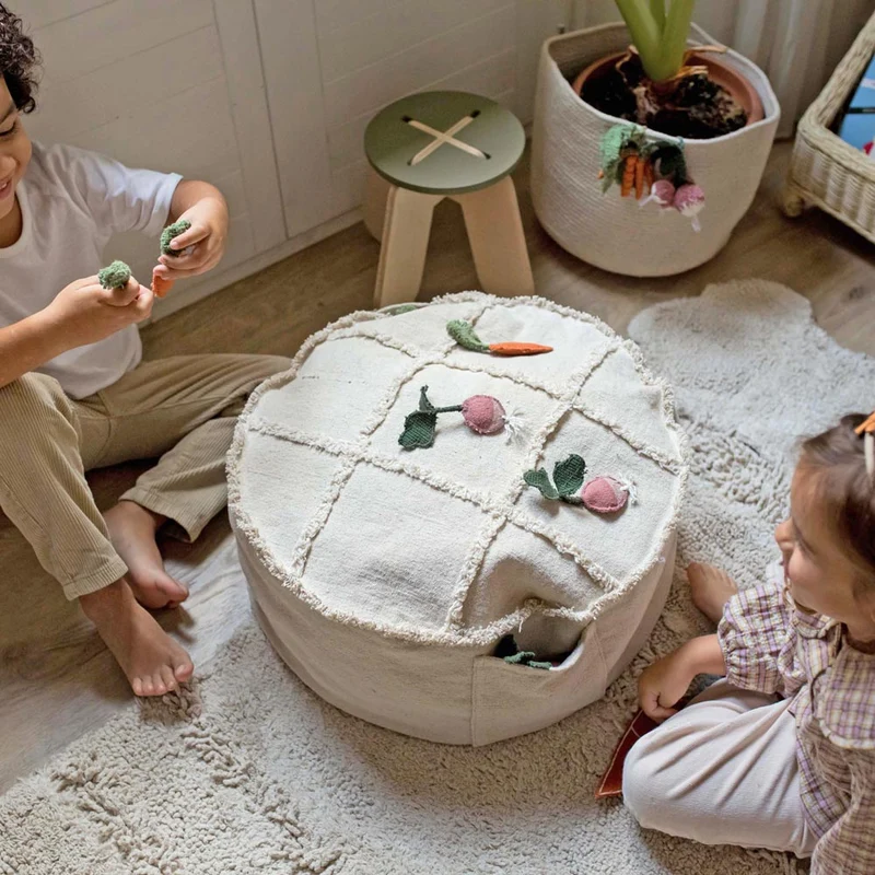 Pouf Gemüse Tic-Tac-Toe