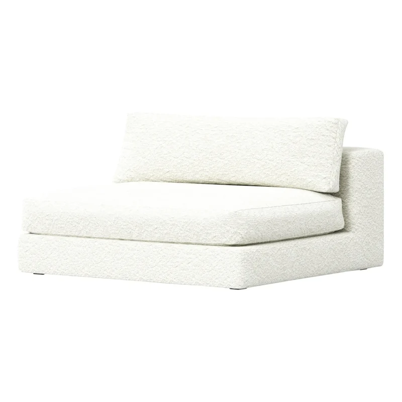 Panac Edition - Bellechasse 2 Kişilik Şömine Sandalyesi, Bouclé - 120 cm | Kırık Beyaz