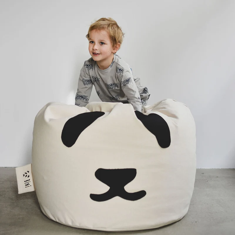 Sitzsack Panda, in pink, schwarz oder grau