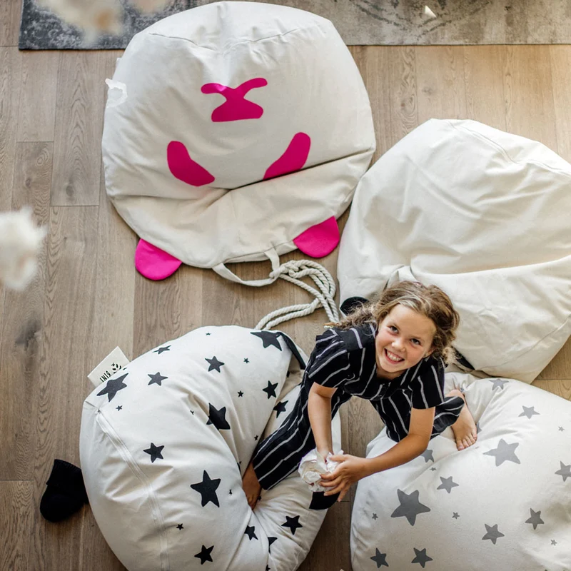 Sitzsack Panda, in pink, schwarz oder grau