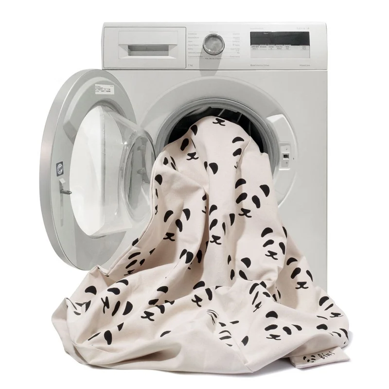 Sitzsack Pouf Panda schwarz