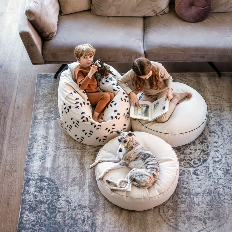 Sitzsack Pouf schwarz oder grau