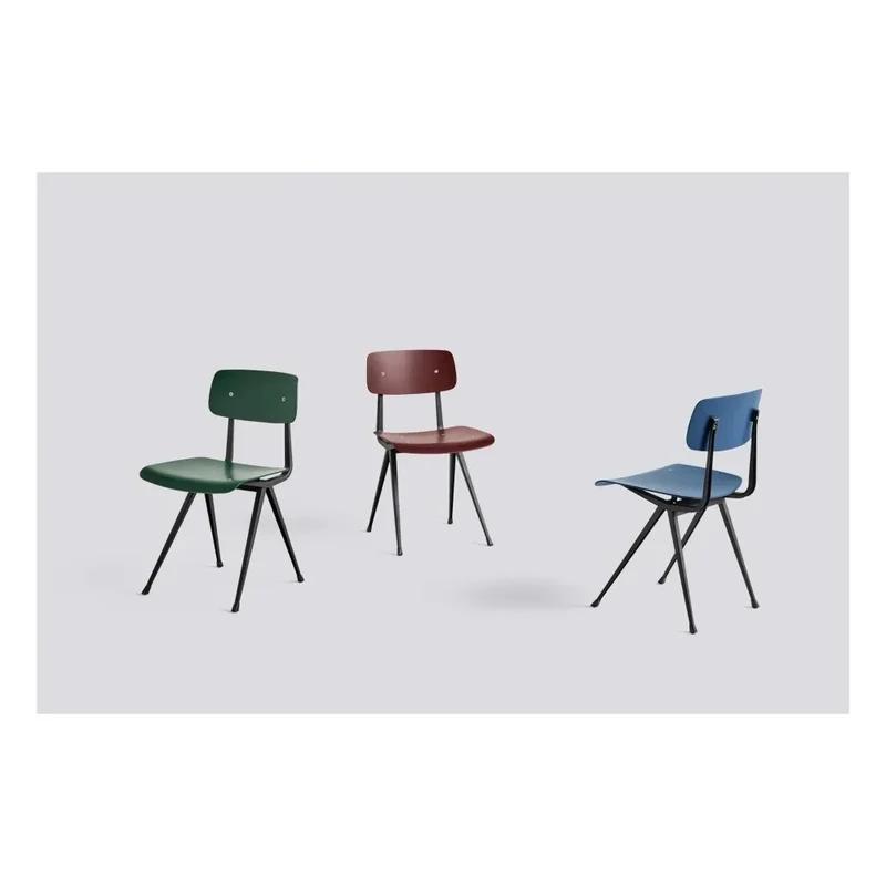 Hay - Result Renkli Meşe Sandalye - Friso Kramer & Wim Rietveld Yeniden Baskı | Bordo