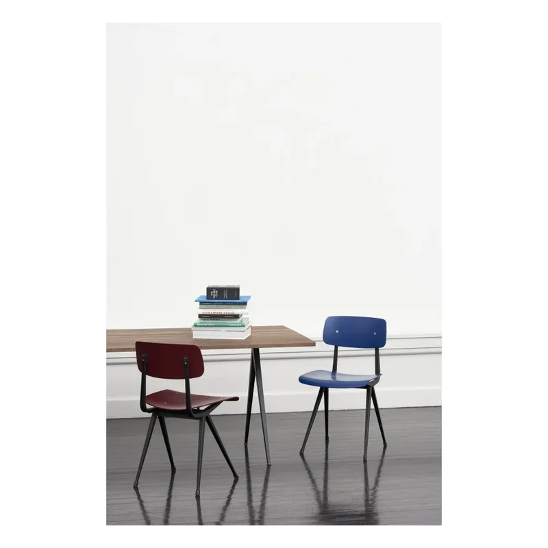 Hay - Result Renkli Meşe Sandalye - Friso Kramer & Wim Rietveld Yeniden Baskı | Bordo