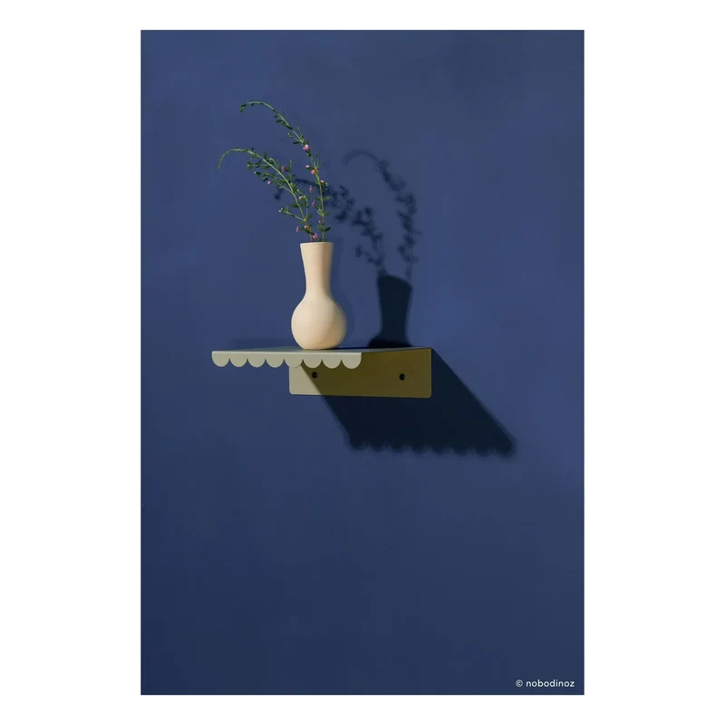 Nobodinoz - Vibes duvar rafı 20x16 cm | Sage