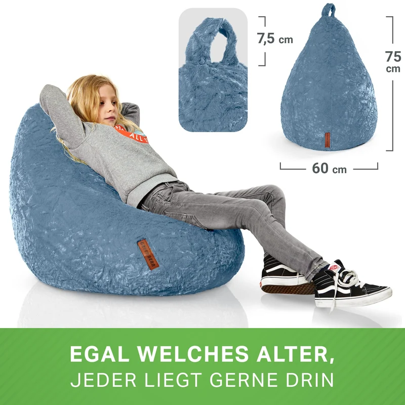 Kindersitzsack aus Plüsch