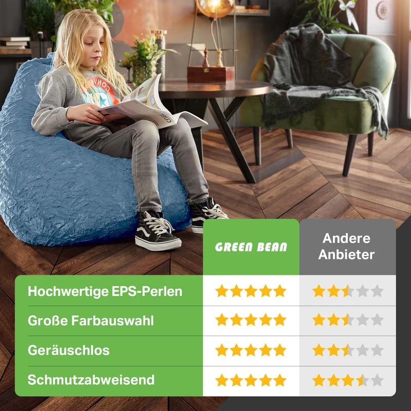 Kindersitzsack aus Plüsch