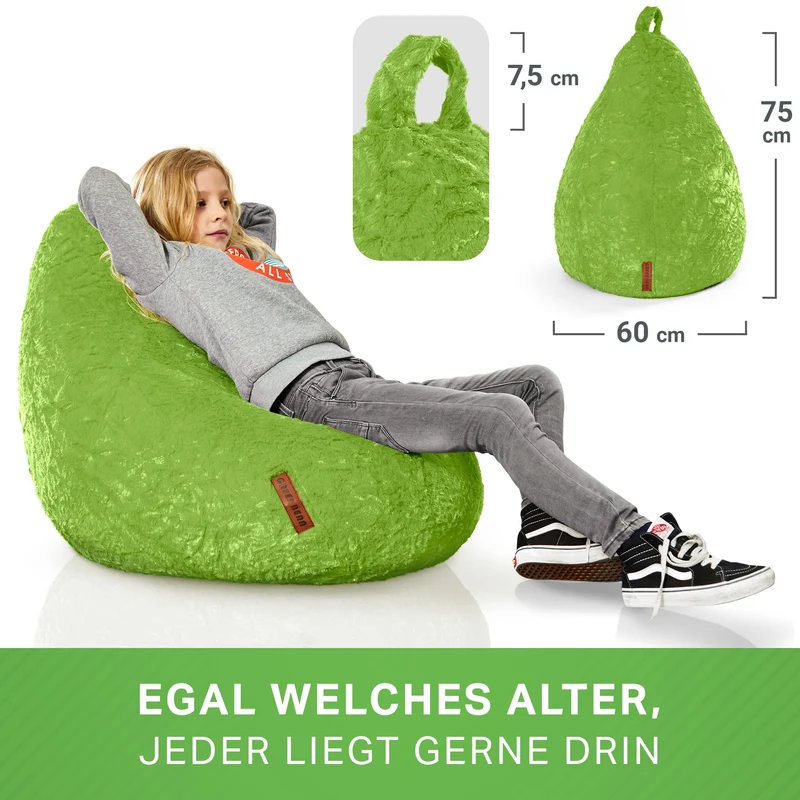 Kindersitzsack aus Plüsch