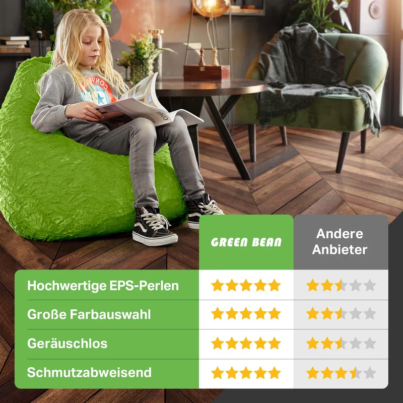 Kindersitzsack aus Plüsch