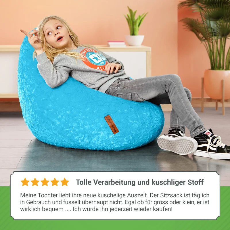 Kindersitzsack aus Plüsch