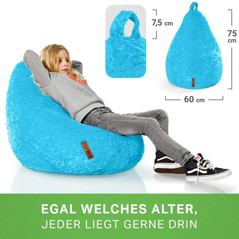 Kindersitzsack aus Plüsch