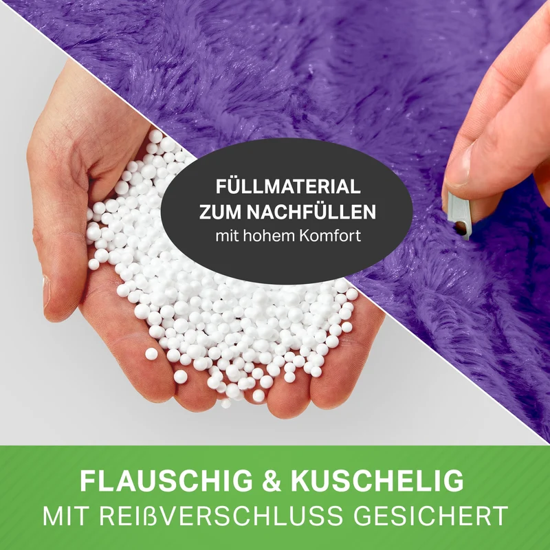 Kindersitzsack aus Plüsch
