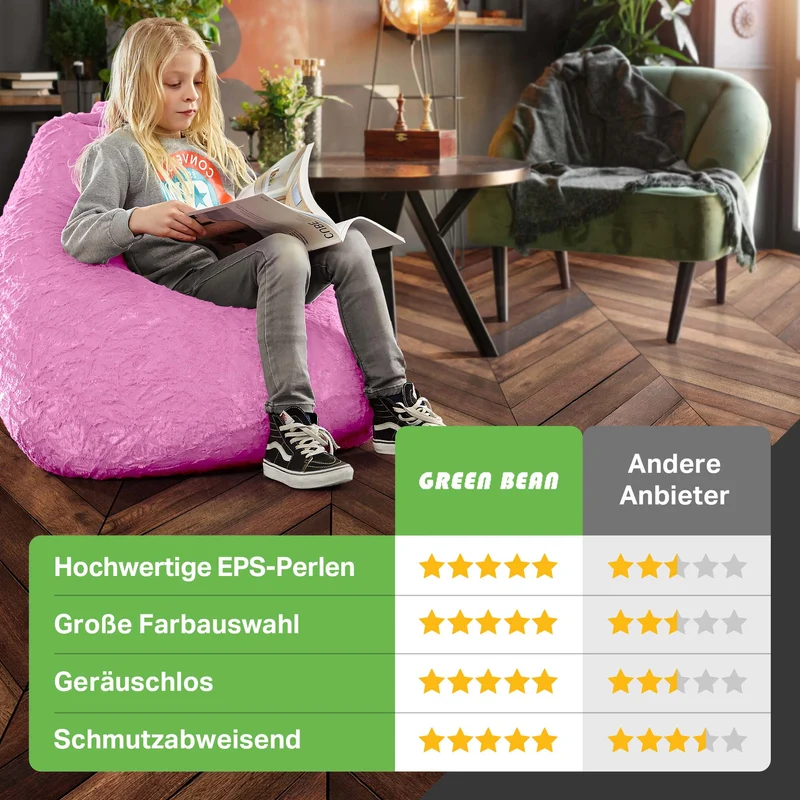 Kindersitzsack aus Plüsch