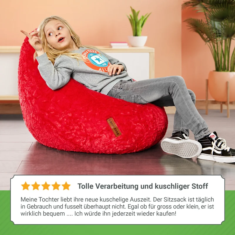 Kindersitzsack aus Plüsch