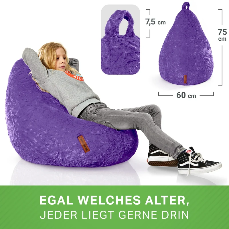 Kindersitzsack aus Plüsch