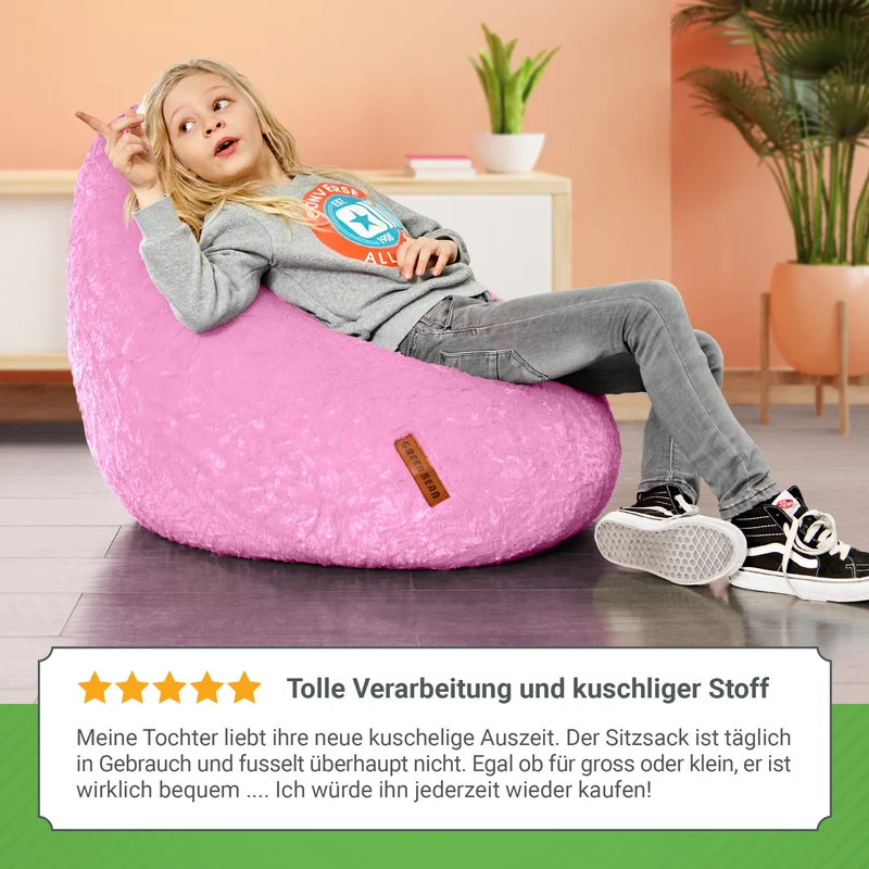 Kindersitzsack aus Plüsch