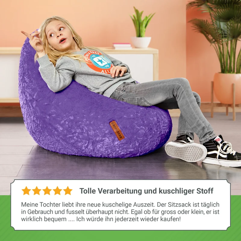 Kindersitzsack aus Plüsch