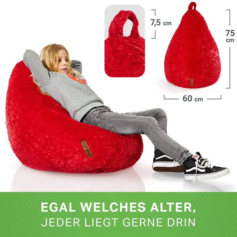 Kindersitzsack aus Plüsch