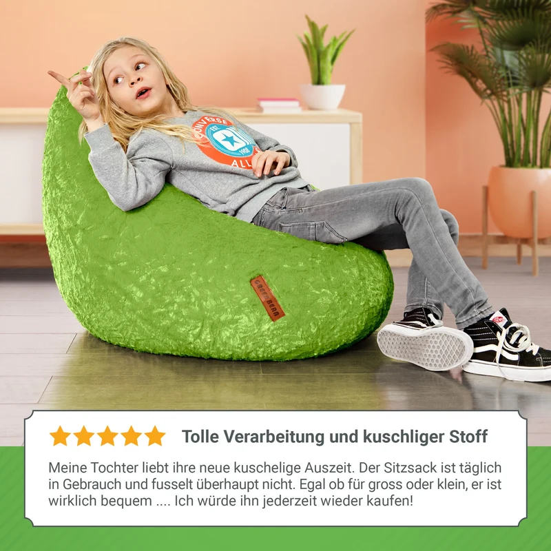 Kindersitzsack aus Plüsch