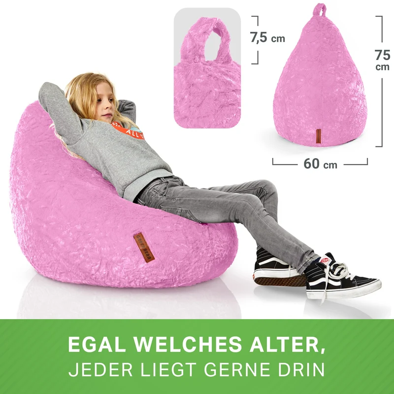 Kindersitzsack aus Plüsch