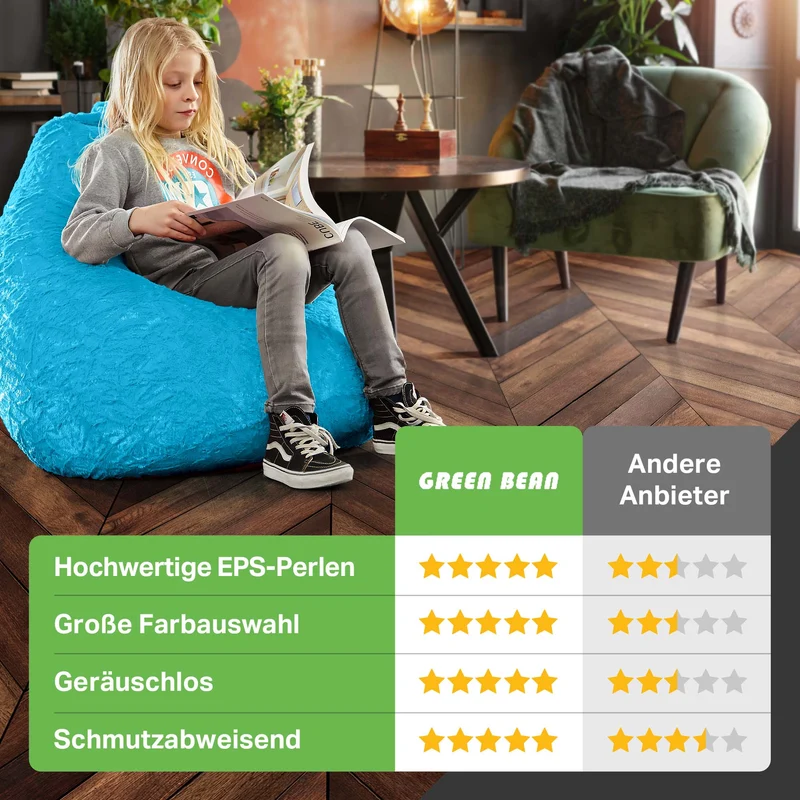 Kindersitzsack aus Plüsch