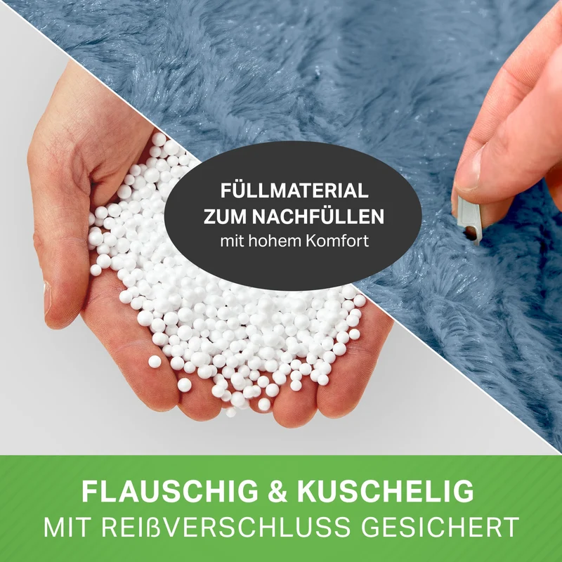 Kindersitzsack aus Plüsch