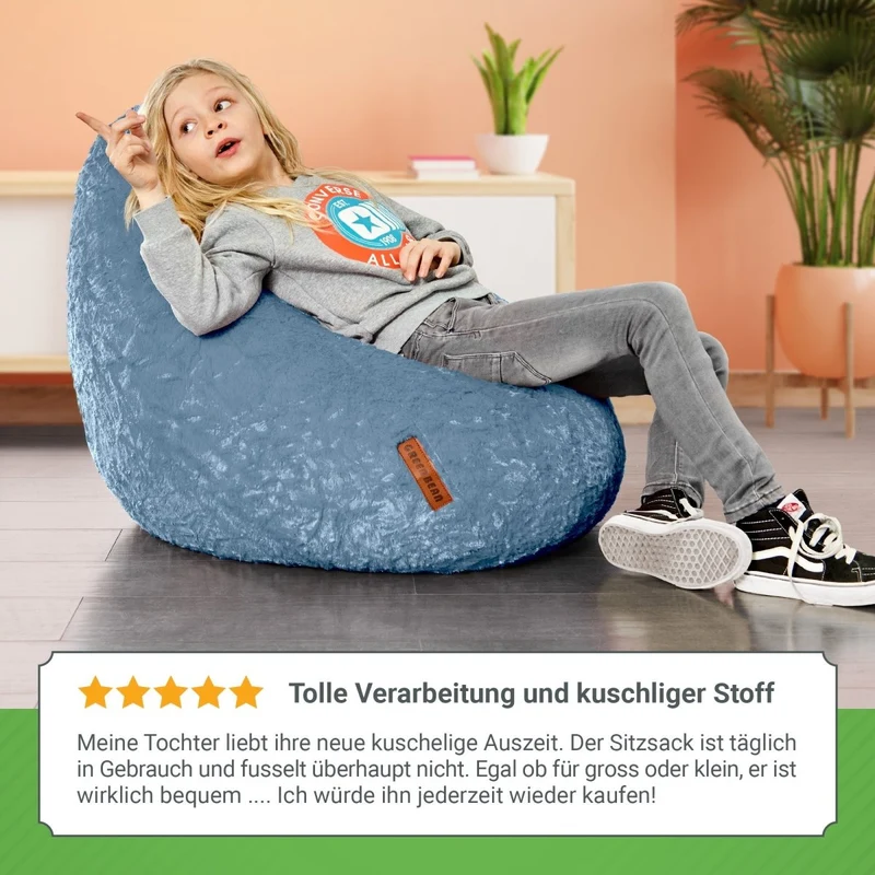 Kindersitzsack aus Plüsch