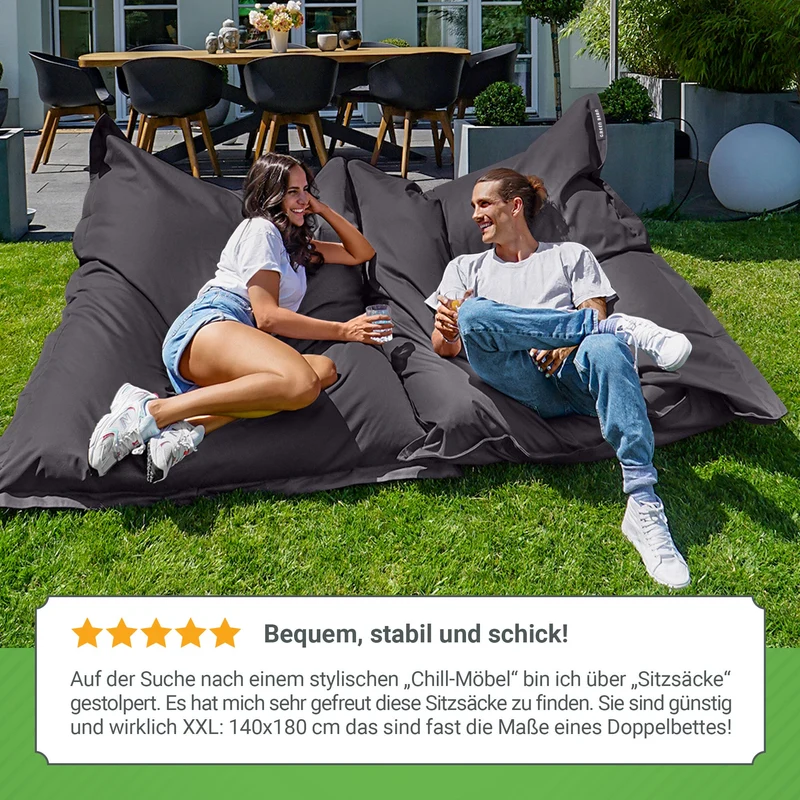 Square Riesensitzsack für Indoor & Outdoor