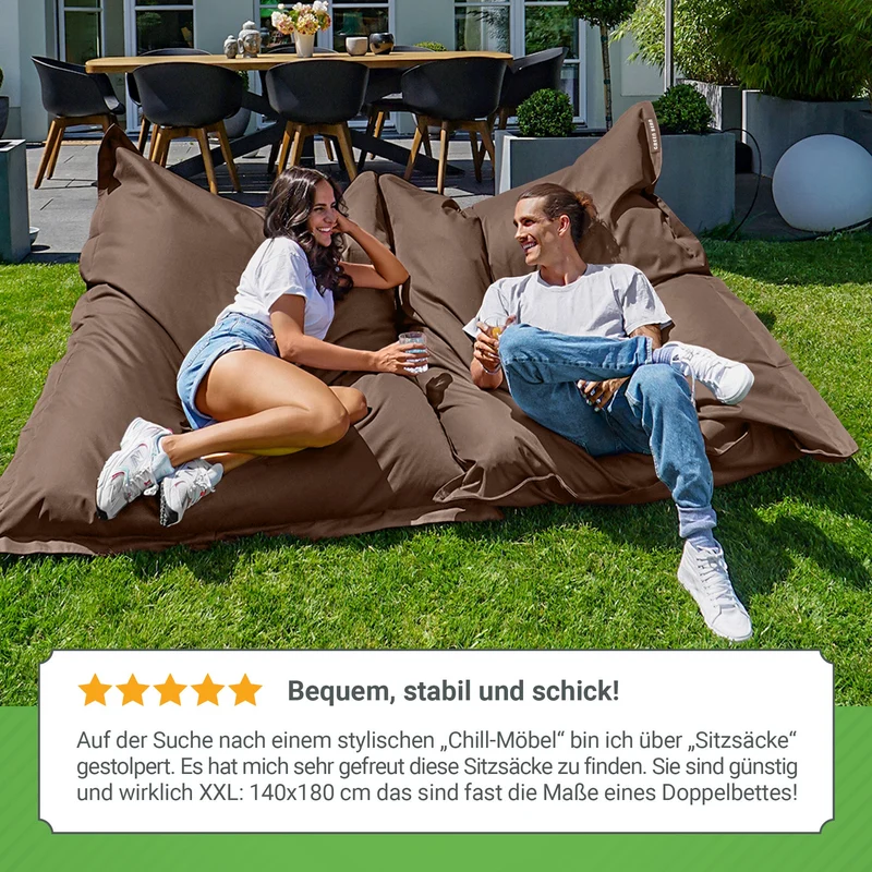Square Riesensitzsack für Indoor & Outdoor