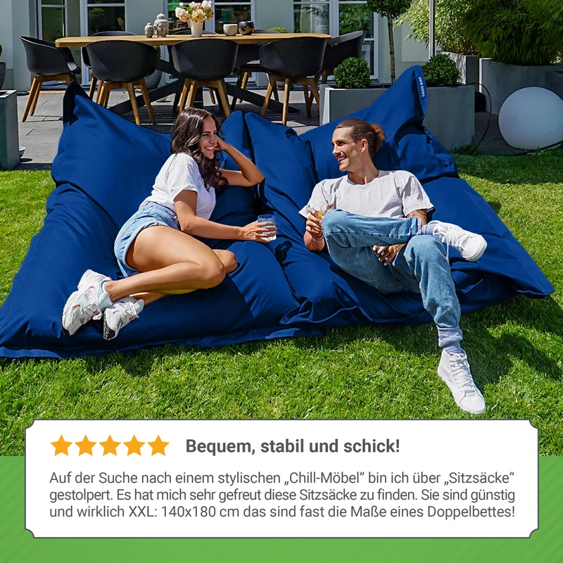 Square Riesensitzsack für Indoor & Outdoor