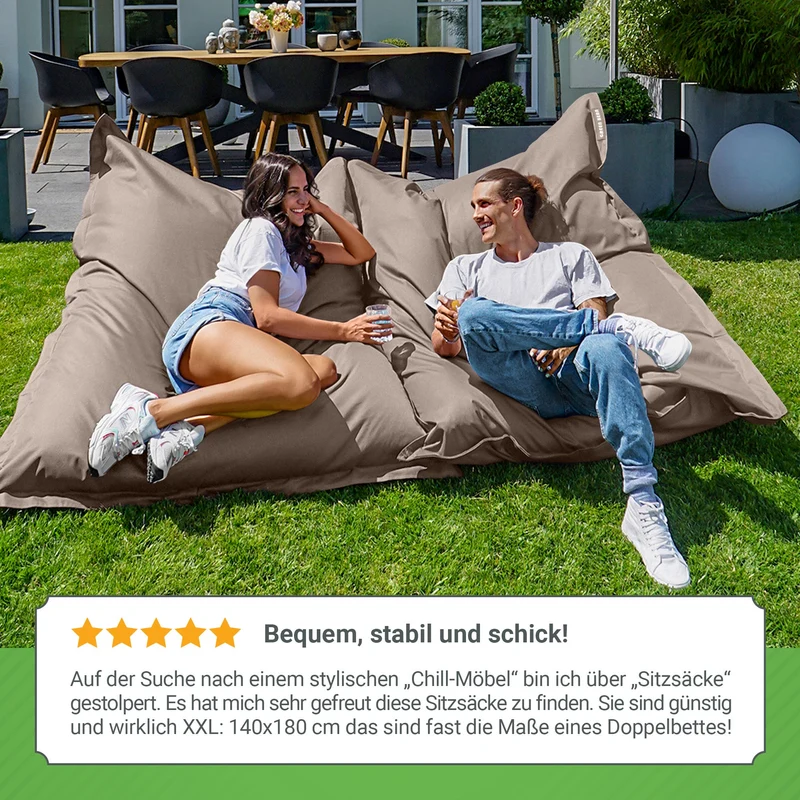 Square Riesensitzsack für Indoor & Outdoor