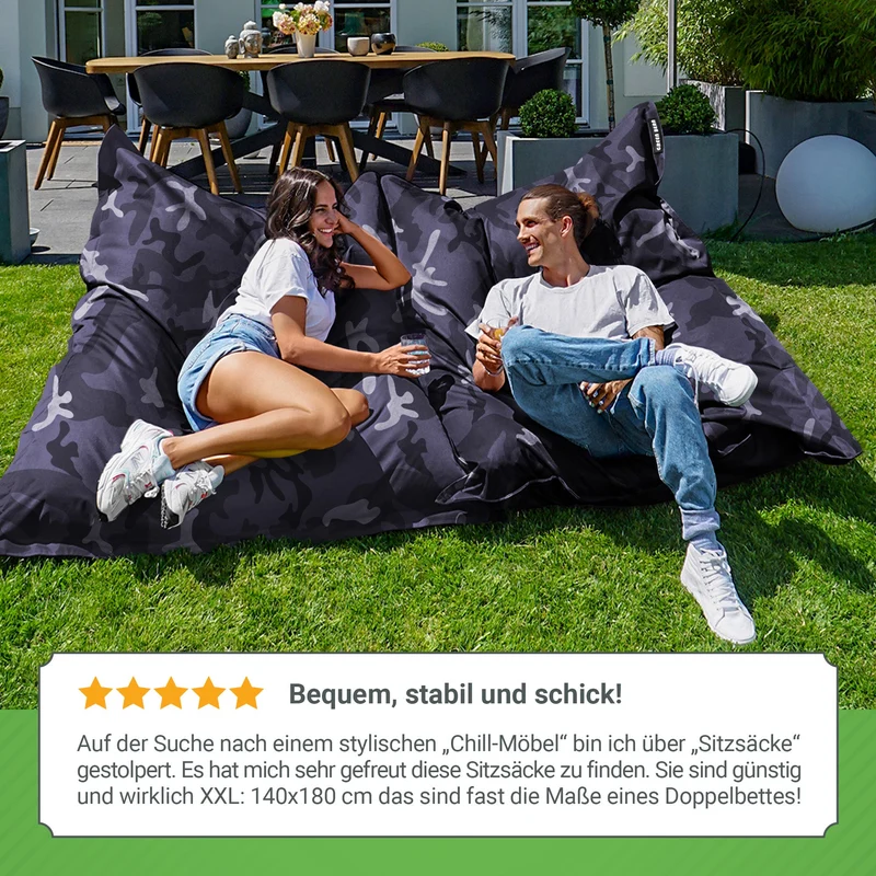 Square Riesensitzsack für Indoor & Outdoor