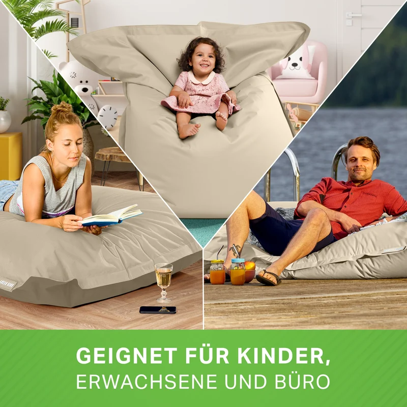 Square Riesensitzsack für Indoor & Outdoor