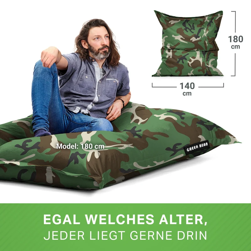 Square Riesensitzsack für Indoor & Outdoor