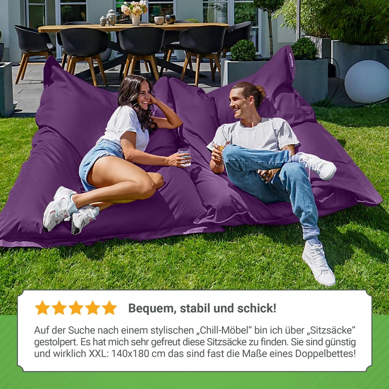Square Riesensitzsack für Indoor & Outdoor