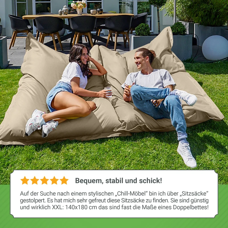 Square Riesensitzsack für Indoor & Outdoor